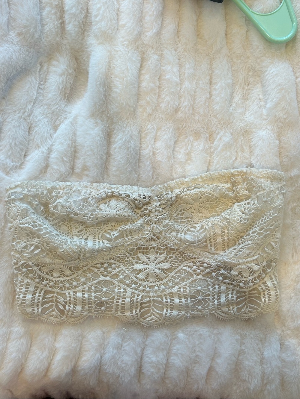Free People Cream Lace Bandeau Camisole